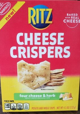 Four Cheese & Herb Cheese Crispers Potato And Wheat Chips, Four Cheese & Herb