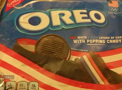 Red, White & Blue Layers Of Creme Chocolate Sandwich Cookies, Red, White & Blue Layers Of Creme Chocolate