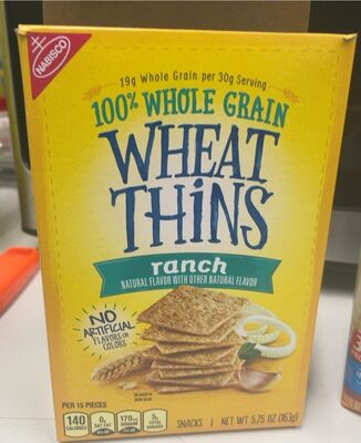 Ranch Flavored Wheat Thins, Ranch, Rich & Creamy