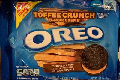 Toffee Crunch Creme Chocolate Sandwich Cookies, Toffee Crunch Creme Chocolate