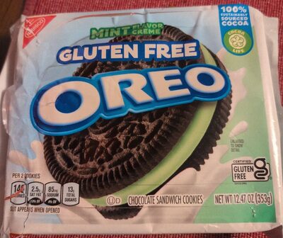 Mint Creme Chocolate Gluten Free Sandwich Cookies, Mint Creme Chocolate