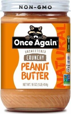 Unsweetened Crunchy Peanut Butter, Unsweetened Crunchy