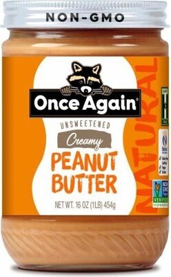 Creamy Unsweetened Peanut Butter, Creamy Unsweetened