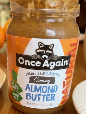Unsweetened & Roasted Creamy Almond Butter, Unsweetened & Roasted