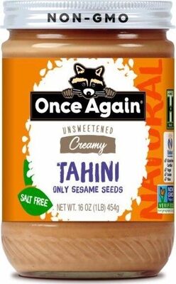 Creamy Unsweetened Salt Free Tahini, Creamy Unsweetened