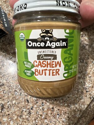 Creamy Unsweetened Cashew Butter, Creamy Unsweetened