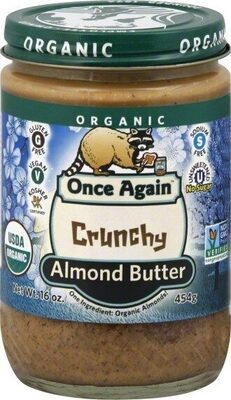 Crunchy Unsweetened & Roasted Salt Free Almond Butter, Crunchy Unsweetened & Roasted