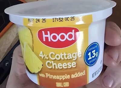 4% Small Curd Cottage Cheese With Pineapple, Pineapple