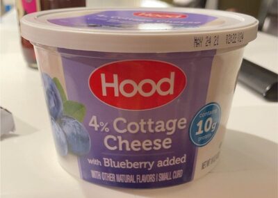 4% Small Curd Cottage Cheese With Blueberry Added, Blueberry