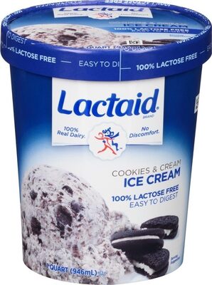 Cookies & Cream Lactose Free Ice Cream, Cookies & Cream