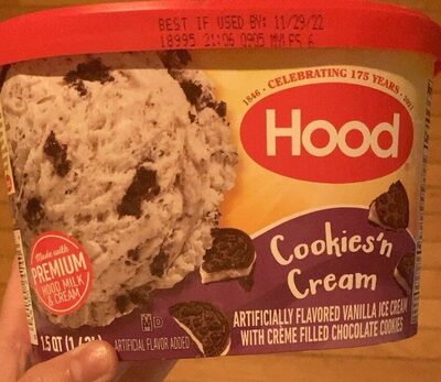 Cookies'N Cream Vanilla Ice Cream With Chocolate Creme Filled Cookies, Cookies'N Cream