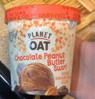 Chocolate Peanut Butter Swirl Oatmilk Non-Dairy Frozen Dessert, Chocolate Peanut Butter Swirl