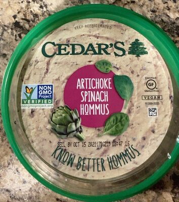Artichoke Spinach Hommus, Artichoke Spinach