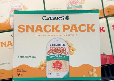 Original Hommus With Pretzels Snack Pack, Original Hommus