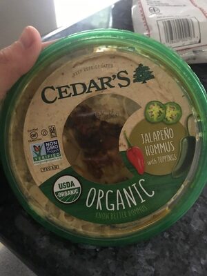 Jalapeno Hommus With Toppings, Jalapeno