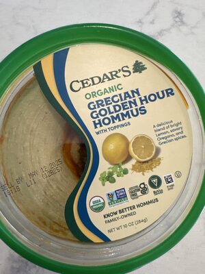 Grecian Golden Hour Hommus With Toppings, Grecian Golden Hour Hommus