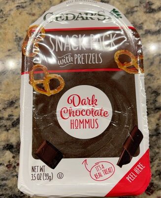 Dark Chocolate Hommus With Pretzels Snack Pack, Dark Chocolate