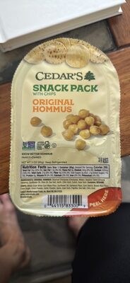 Original Hommus With Hommus Chips Snack Pack, Original