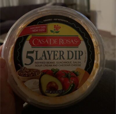5 Layer Refried Beans, Guacamole, Salsa, Sour Cream And Cheddar Cheese Dip, 5 Layer