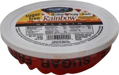 Strawberry, Orange, Pineapple Sugar Free Rainbow Gelatin, Strawberry, Orange, Pineapple