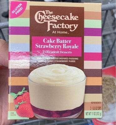 Cake Batter Strawberry Royale Creamy Cake Batter Inspired Pudding Over A Sweet Strawberry Puree Decadent Desserts, Cake Batter Strawberry Royale