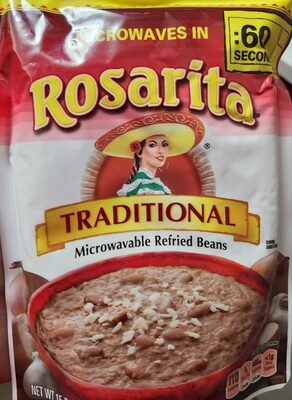 Rosarita Traditional Microwavable Refried Beans, 15.2 oz.