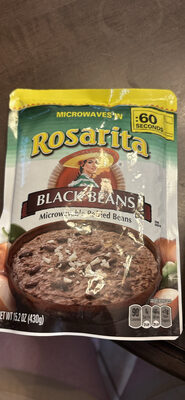 Rosarita Microwavable Refried Black Beans, 15.2 oz.
