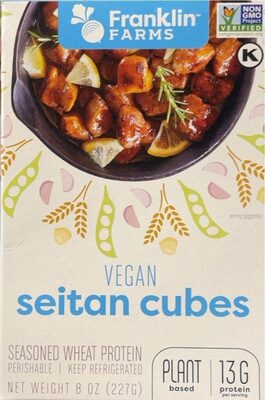 Seasoned Wheat Protein Vegan Seitan Cubes