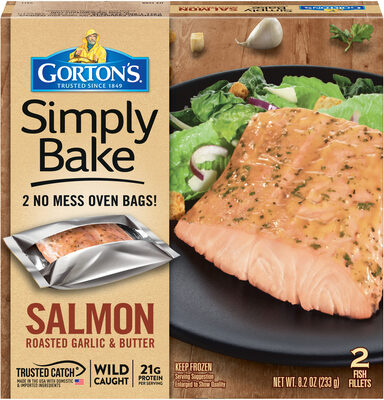 Roasted Garlic & Butter Simply Bake Salmon Fish Fillets, Roasted Garlic & Butter