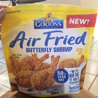 Breaded Air Fried Tail-On Butterfly Shrimp, Breaded