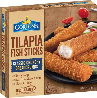 Classic Crunchy Breadcrumbs Tilapia Fish Sticks, Classic Crunchy Breadcrumbs