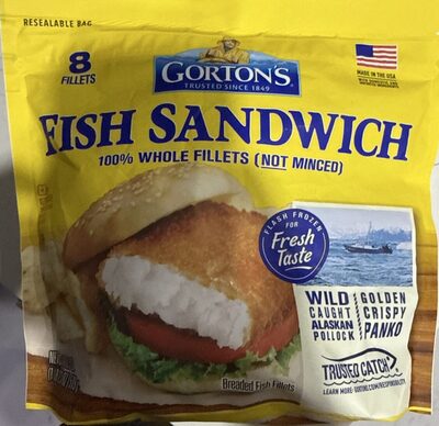 Golden Crispy Panko Fish Sandwich Breaded Fish Fillets, Golden Crispy Panko