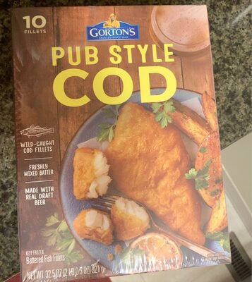 Pub Style Wild Caught Cod Battered Fish Fillets, Pub Style