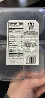 Wine-Infused Salame, White Cheddar Cheese, Salted Almonds, -Bistro- Bites, Wine-Infused Salame, White Cheddar, Cheese Salted Almonds,