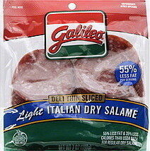 Light Italian Dry Deli Thin Sliced Salame, Light Italian Dry