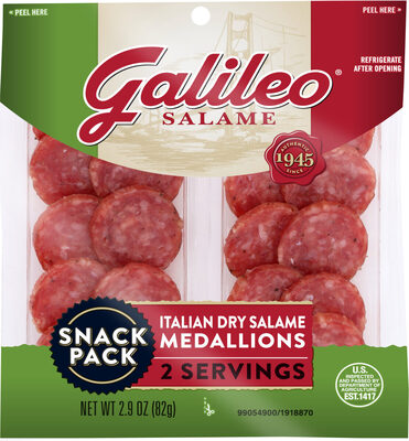 Italian Dry Salame Medallions Snack Pack, Italian Dry Salame