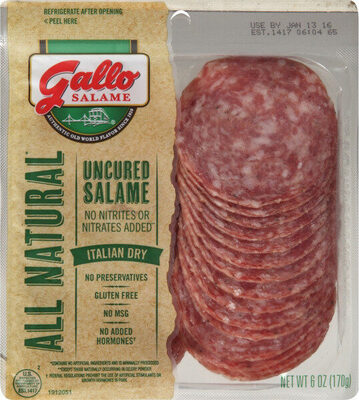 Italian Dry Uncured Salame, Italian