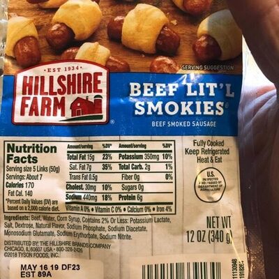 Beef Lit'L Smokies Smoked Sausage, Beef Lit'L Smokies