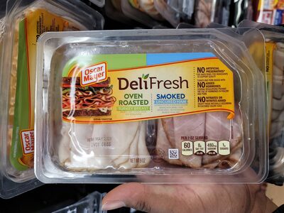 Oscar Mayer Deli Fresh Oven Roasted Turkey Breast And Smoked Uncured Ham, 9 Oz
