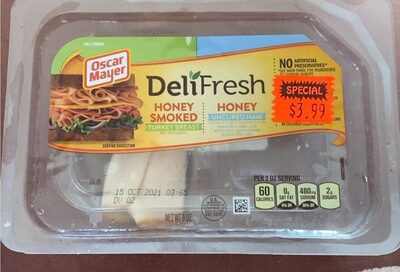 Oscar Mayer, Delifresh Honey Smoked Turkey Breast, Honey Combo, Honey Combo