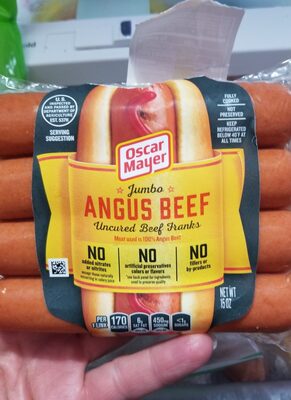 Angus Jumbo Uncured Beef Franks, Angus