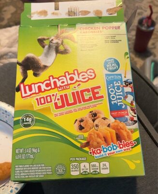 Chicken Popper Kabobbles With 100% Juice Lunch Combinations
