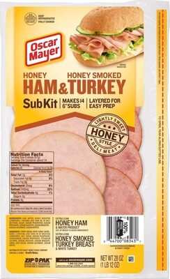 Oscar Mayer, Ham & Turkey Breast Sub Kit, Honey Smoked, Honey Smoked