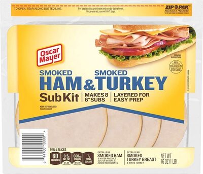Smoked Ham & Smoked Turkey Sub Kit, Smoked Ham & Smoked Turkey