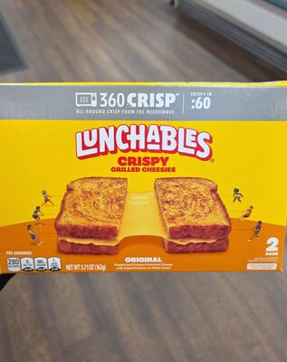 Original Pasteurized Process American Cheese With Added Calcium On White Bread Crispy Grilled Cheesies, Original