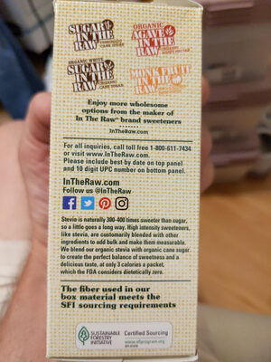 Stevia Organic Stevia And Cane Sugar Blend, Stevia