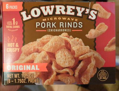 Original Hot& Crispy Microwave Pork Rinds, Original