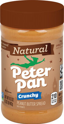 Peter Pan Natural Crunchy Peanut Butter Spread, 16.3 oz, 16.3 OZ