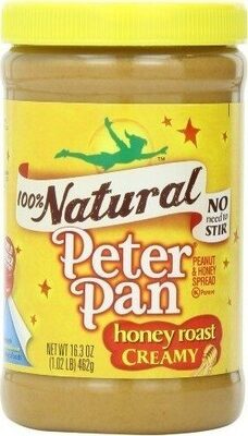 PETER PAN Natural Honey Roasted Creamy Peanut Butter, 16.3 OZ