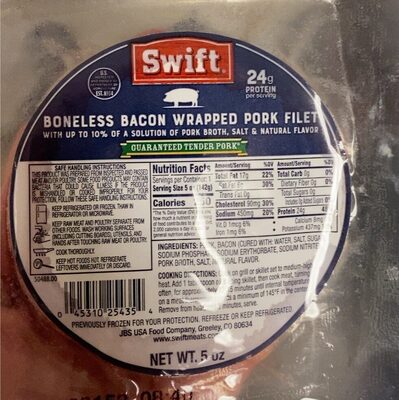 Boneless Bacon Wrapped Pork Filet